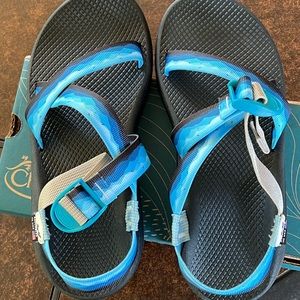 Chaco Sandals Mens Size 10 -Brand new with tags . Sky blue with custom soles.